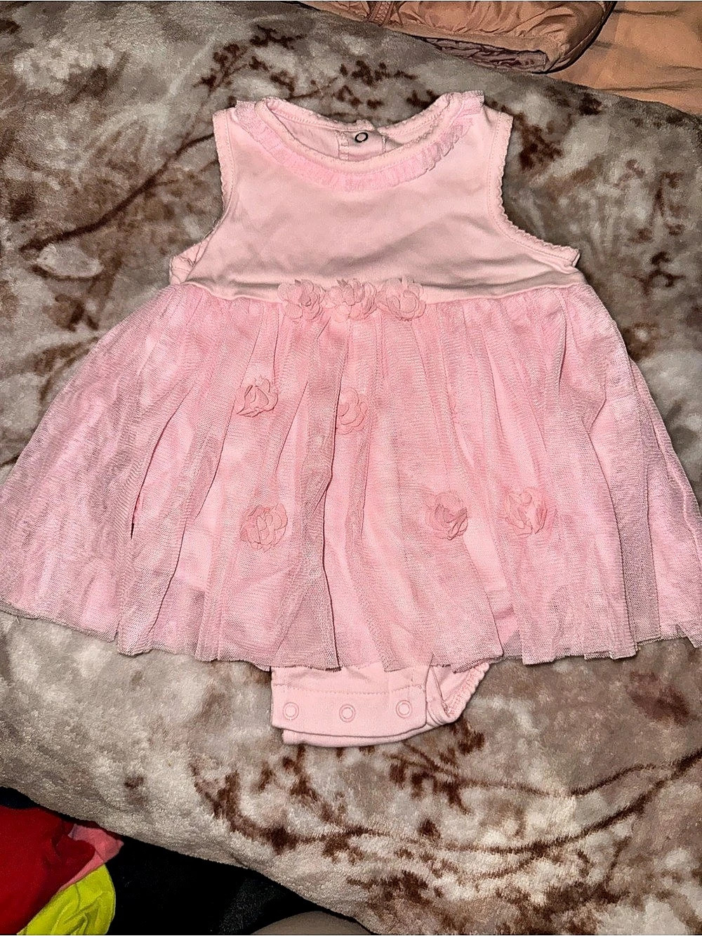 Little Me Pink Floral Baby Dress